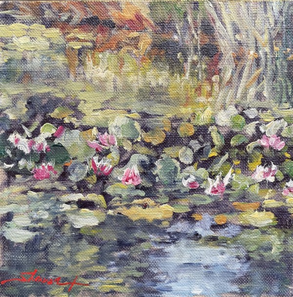 Water Lillies Sketch by Sharon Rusch Shaver