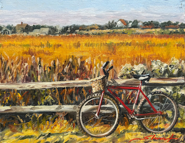 Cape Bicycle Sketch by Sharon Rusch Shaver