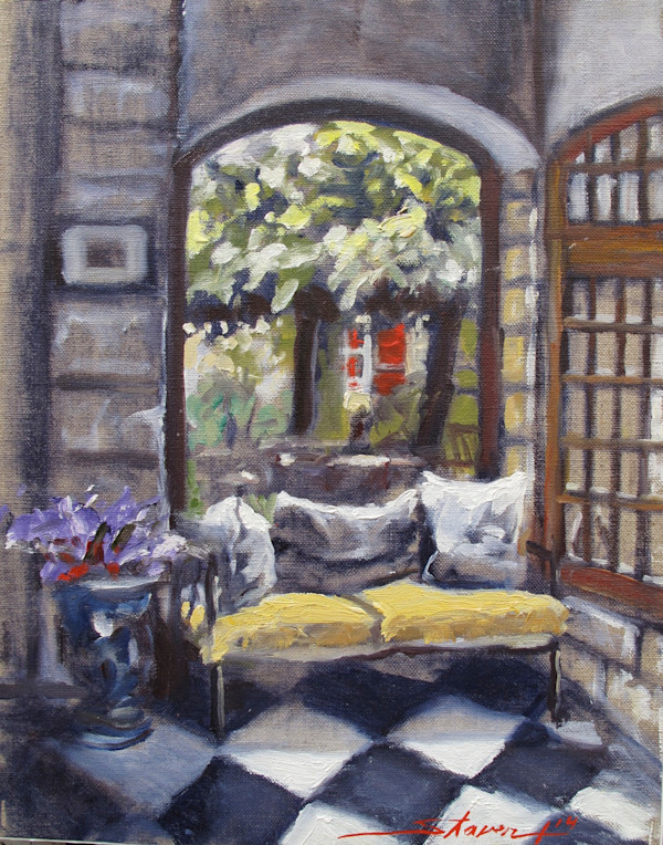 Plein Garden View by Sharon Rusch Shaver