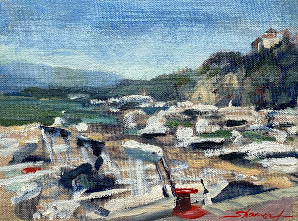 Plein Sorrento Harbor by Sharon Rusch Shaver