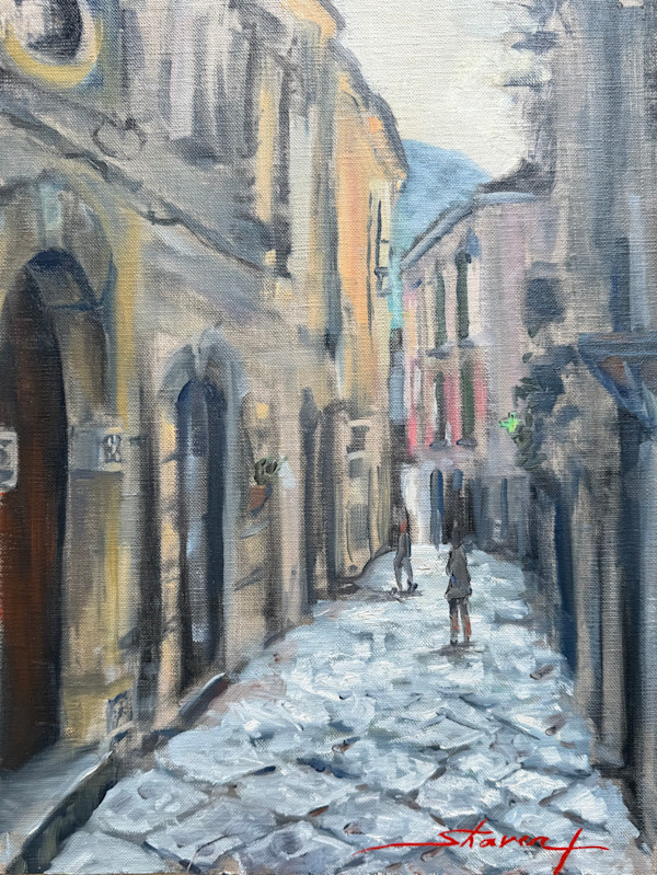 Plein Salerno, Italy by Sharon Rusch Shaver