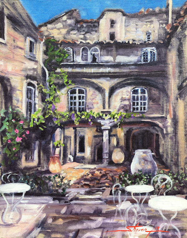 Plein Courtyard by Sharon Rusch Shaver, Image 1.