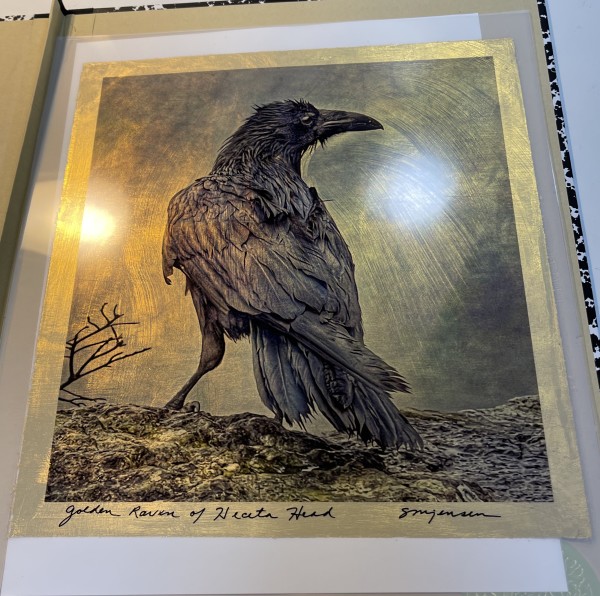 Golden Raven of Heceta Head by Sandy Brown Jensen