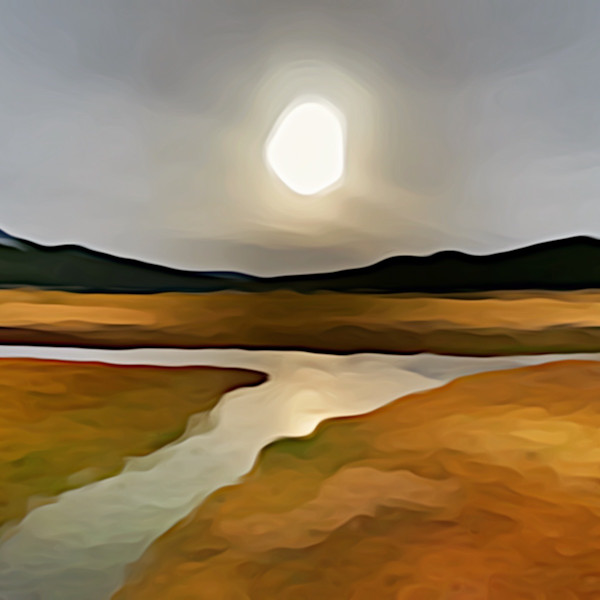 We Live in an Old Chaos of the Sun (24" x 24" brushed aluminum) by Sandy Brown Jensen, Image 1.