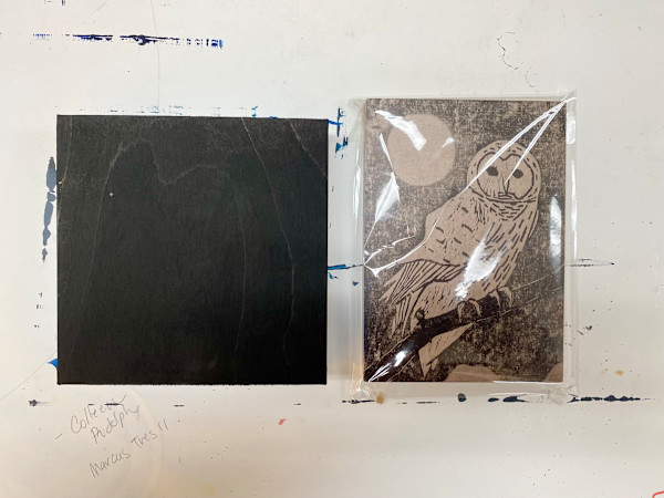 Silence (reproduction on wood) by Janet E Fagan