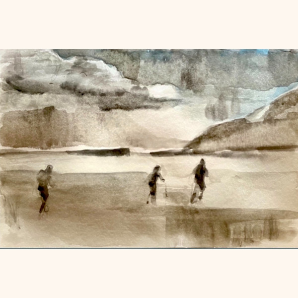 Sunflower hike and squirrel (2 pieces)