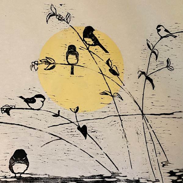 Snowberry sun by Janet E Fagan