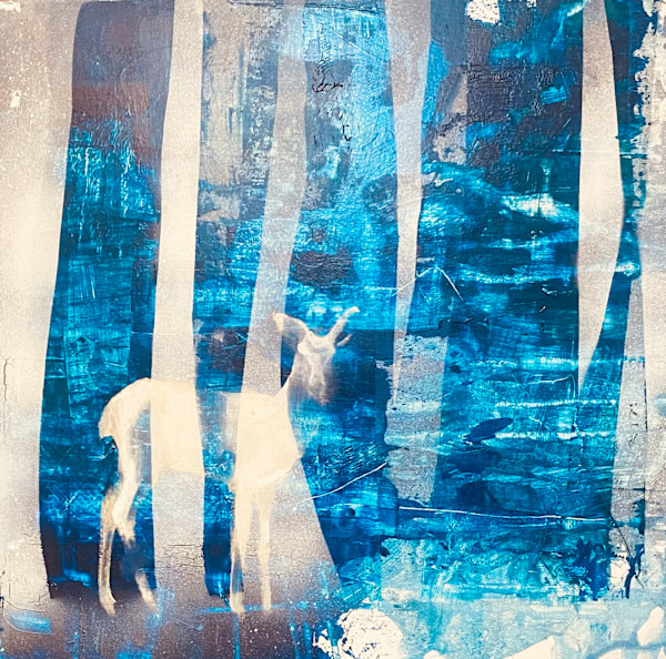 Winter wonder (forest blue) by Janet E Fagan