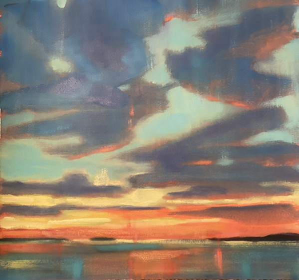 Above the Salish Sea (sunset)