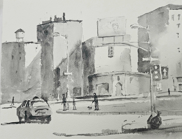 A Street Corner in Manhattan by Paul Brand