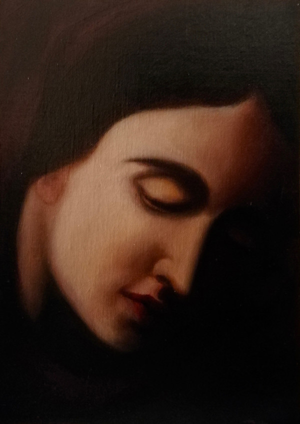 Woman's face, chiaroscuro by Peter Thomas Foster, Image 1.