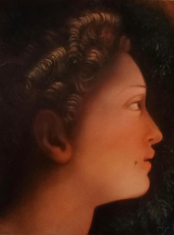 Girl's face, profile by Peter Thomas Foster