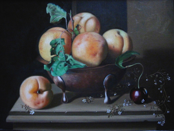 Peaches and silver bowl by Peter Thomas Foster, Image 12.