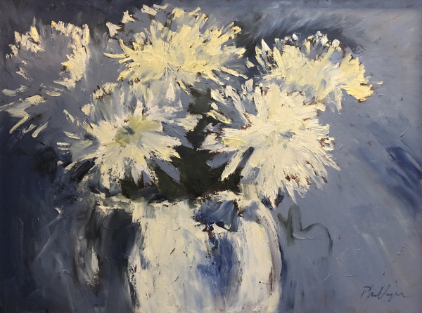 Chrysanthemums in a Vase by Rick Phillips
