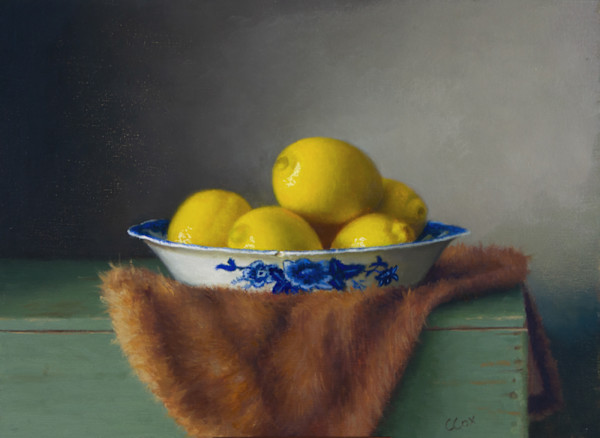 Flow Blue and Lemons by Cecelia Cox