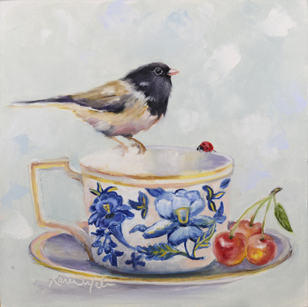 Cherries & Tea by Karen Weber