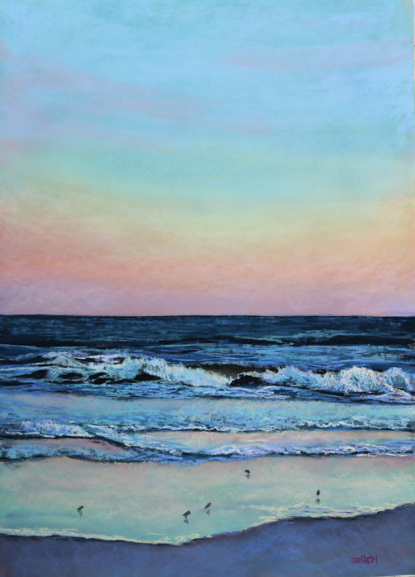 Sandpipers at Sunset by Renee Leopardi