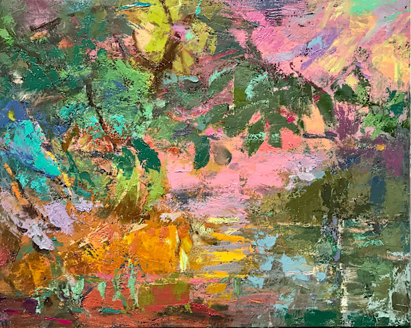 08.  Autumn Leaves, Pink Sky / Éclats d’automne by Lynda Bruce