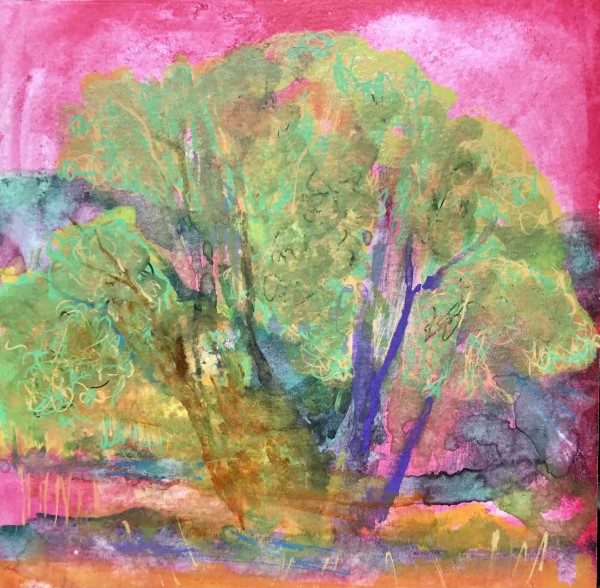 Willow, Red Sky in the Morning / Saule, ciel rouge le matin by Lynda Bruce