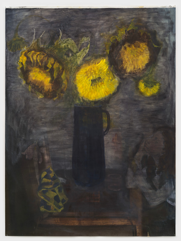 Sunflowers and Child (View from my Window of the Construction Site) by tzirel, Image 1.