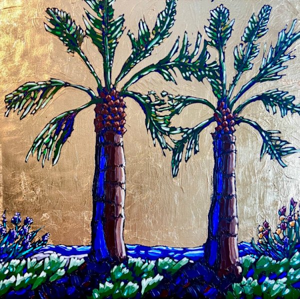 Golden Sunset, California Palms by Neil Myers