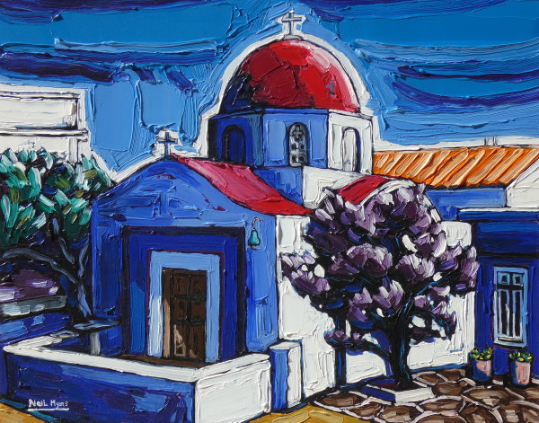 Red Dome, Greek Church by Neil Myers