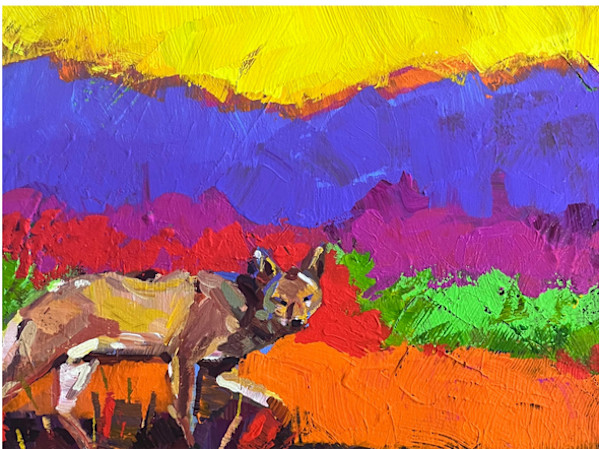 Coyote Creeping by Laura Green