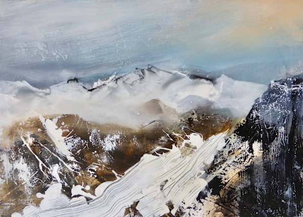 The Misty Sun gives the Mountain a  tennuous and Ghostlike Beauty by Joy Moore