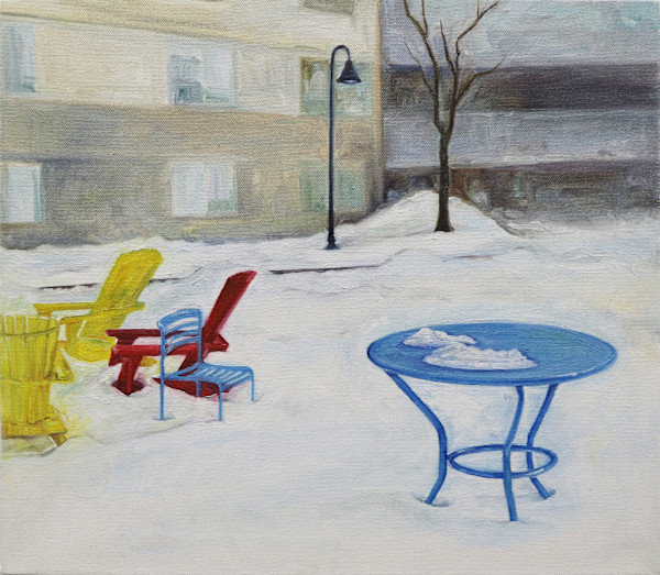 Red Chair: Winter by Yu Cheng