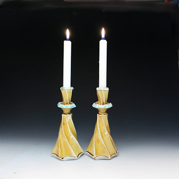 Dancing Candlesticks, Pair by Gertrude Graham Smith, Image 1.