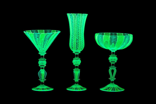 Fluorescent Cane Goblets by Kenny Pieper, Image 1.