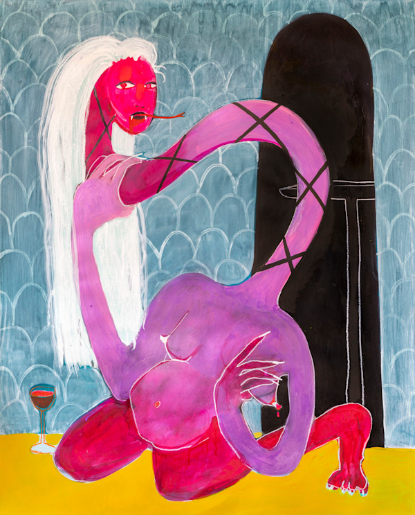 Madonna With The Long Neck, Pink by Christine Garvey, Image 1.