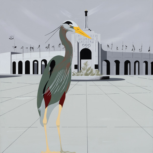Heron, Los Angeles Memorial Coliseum by Hilary Baker, Image 1.