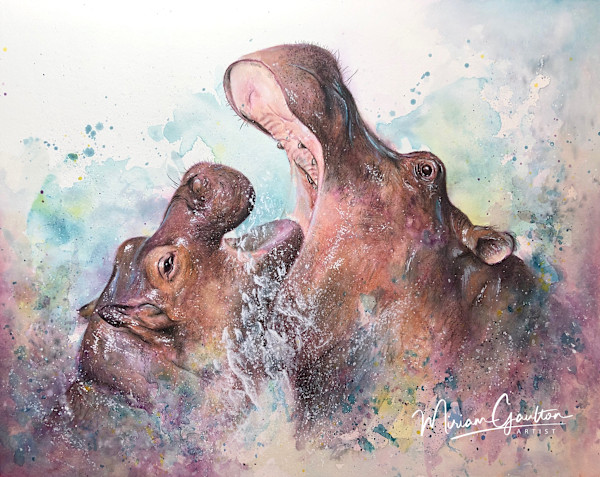 'Hippo Splash' by Miriam Gaulton