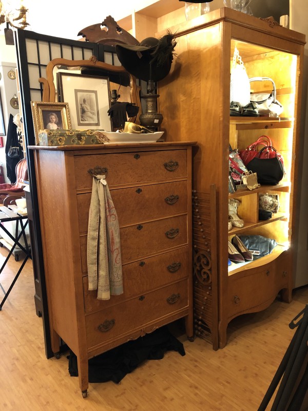 Furniture - Maple Armoire & Tall Chest
