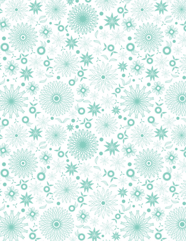 Spiral Blooms (Illustration Pattern Repeat)