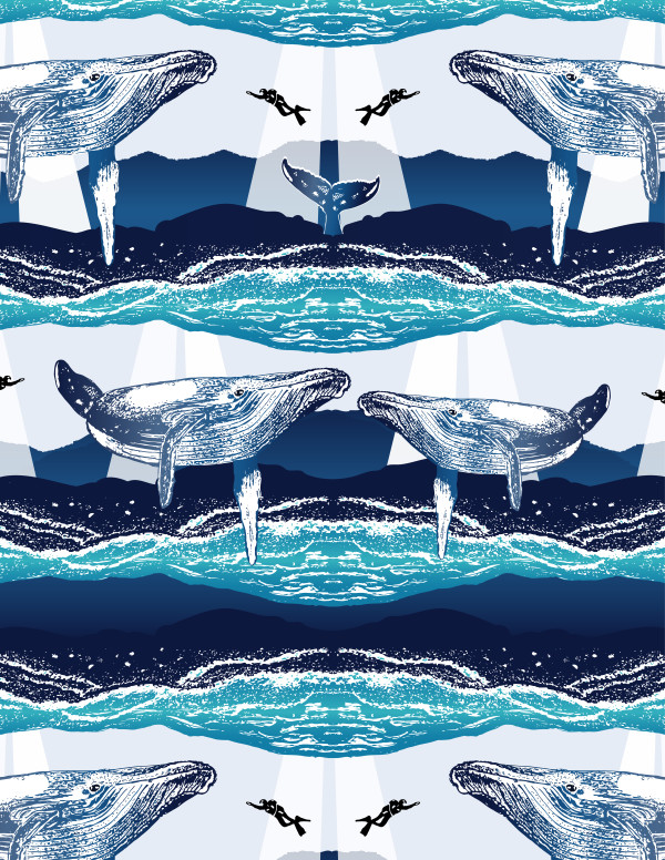 Whale Pattern (Illustration Pattern Repeat)