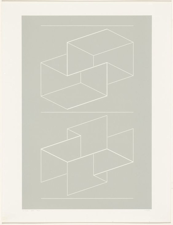 WEG VIII from White Embossings on Gray (WEG) by Josef Albers
