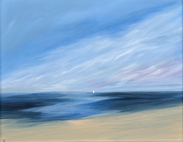 Light Pink Breeze Sail by Artnova Gallery