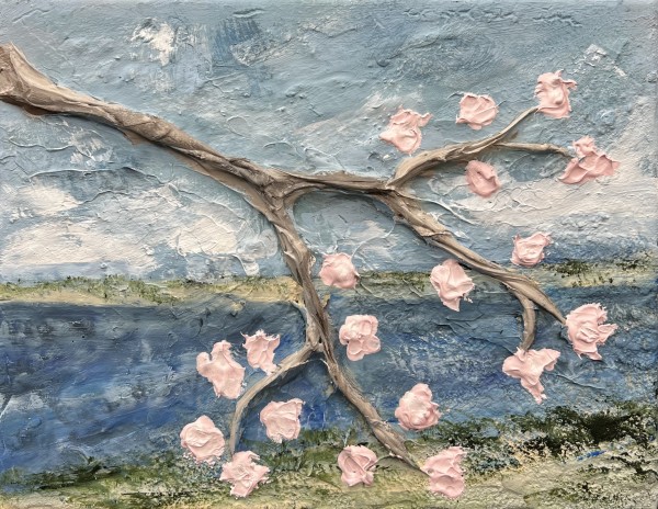 Cherry Blossoms on the Beach by Artnova Gallery