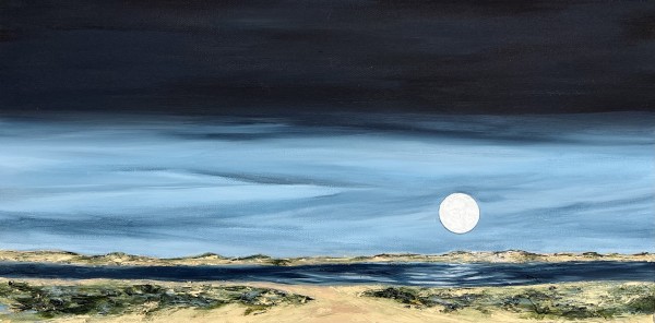 Full Moon Over the Bar by Artnova Gallery