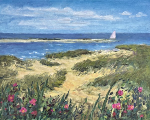 Summer Breeze at Chatham Lighthouse Beach by Artnova Gallery