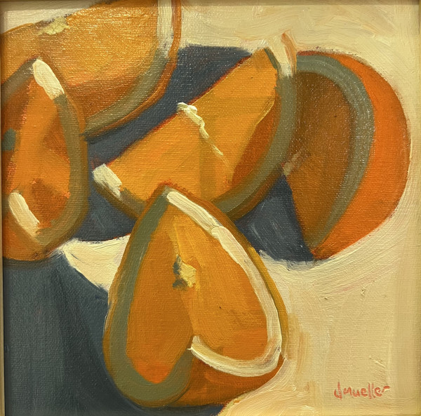 Oranges on White Plate by Artnova Gallery