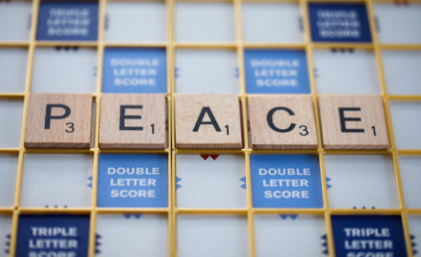 Scrabble Peace by Artnova Gallery