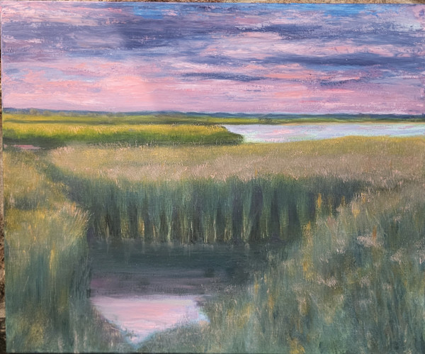 Presquille Park Wetlands at dusk by Gail Knecht
