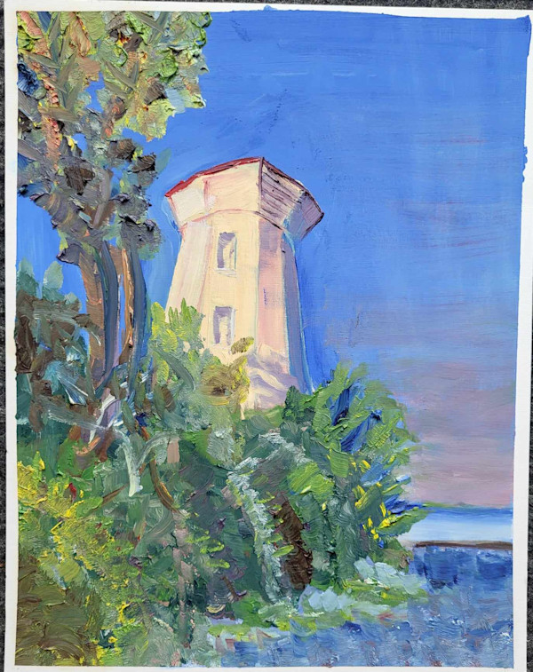 Lighthouse at Presquile-Artist Mike Knecht by Gail Knecht