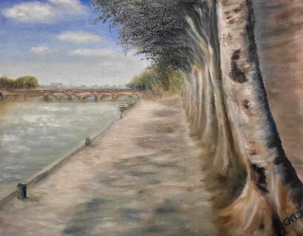 Stroll along the Siene River, Paris by Gail Knecht