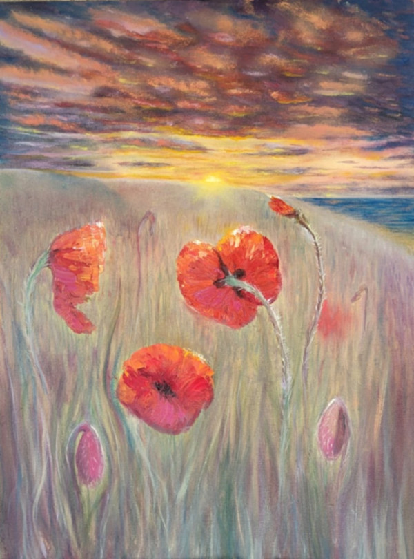 'Poppies with Clouds' by Gail Knecht