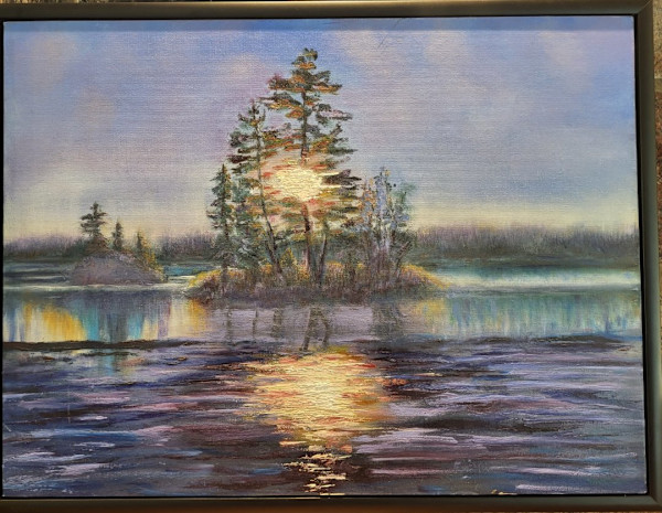 Sunset through the Pines- Algoma by Gail Knecht