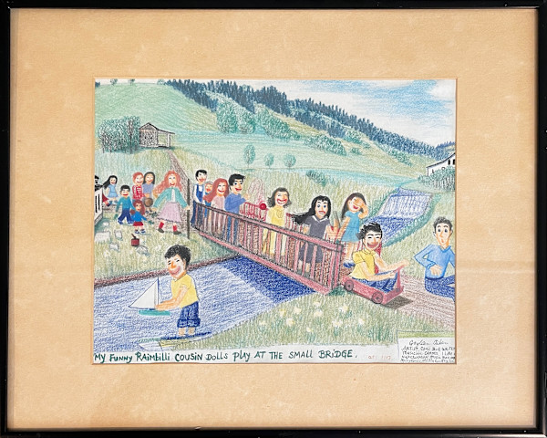 My Funny Raimbilli Cousin Dolls Play at the Small Bridge by Gayleen Aiken